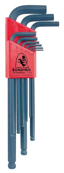 Bondhus Ball Hex X-Large Set Metric Red