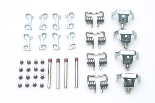 HT Components T-2 Pedal Clip Mechanism Kit Silver