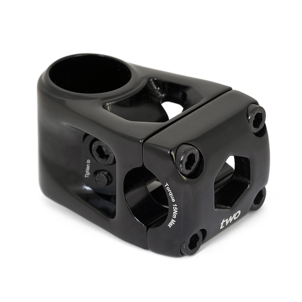 BMX Race Stem BOX Two Centre Clamp 22.2mm 48mm Length 1-1/8" Steerer Black