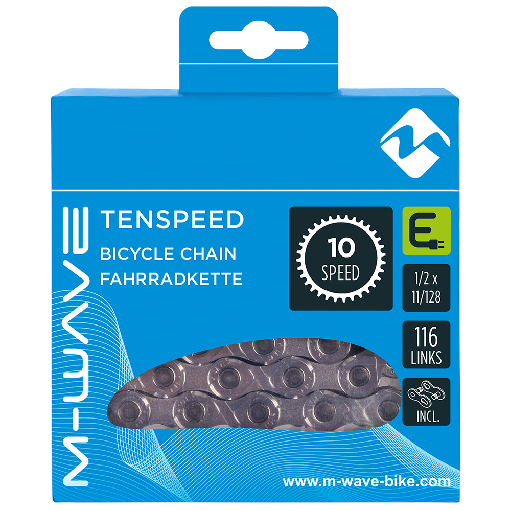 M-Wave Grey 10spd E-bike Chain 10 or 11 Speed 116L