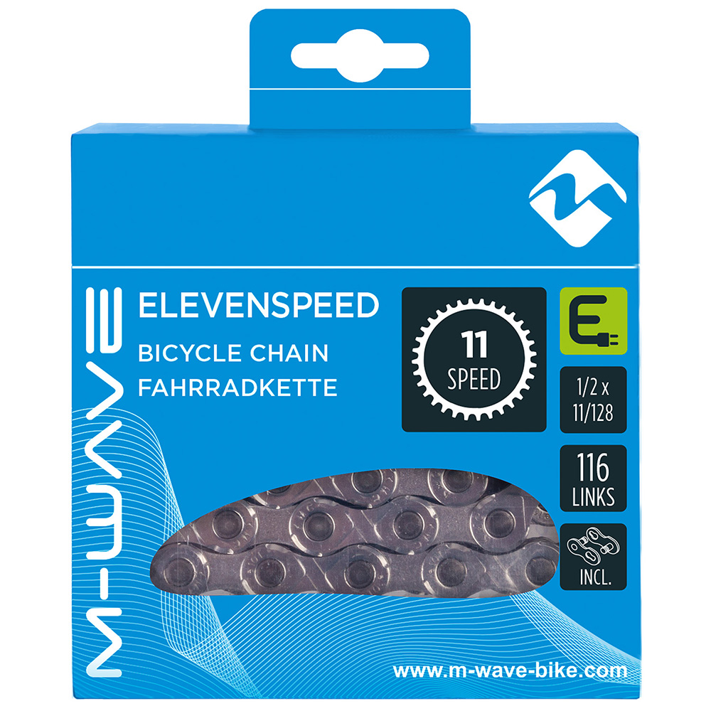 M-Wave Grey 11spd E-bike Chain 10 or 11 Speed 116L