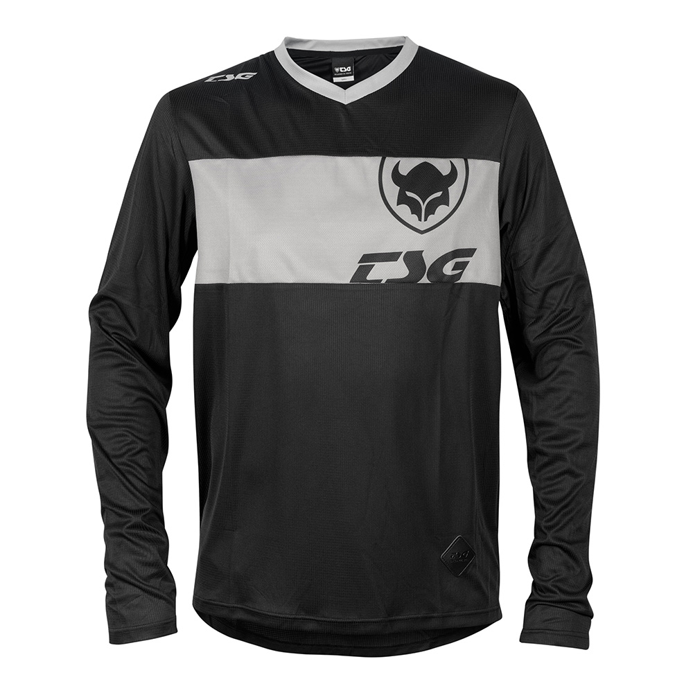 TSG Cycle MTB Jersey Long Sleeve Waft Top Black/Grey