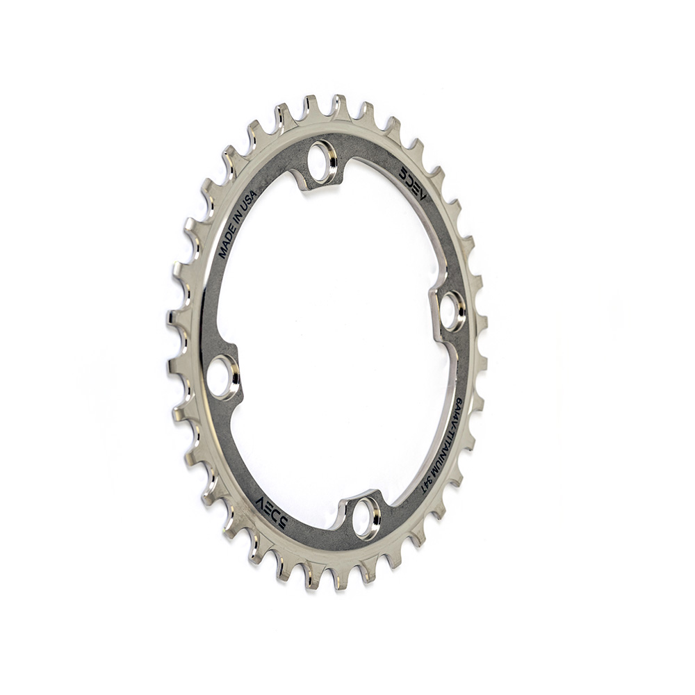 5Dev 104BCD Titanium Chainring Titanium 34T