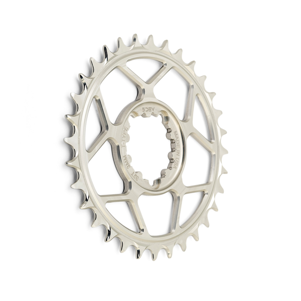 5Dev 3-Bolt Direct Mount T-Type Aluminium Chainring Raw Silver 30T