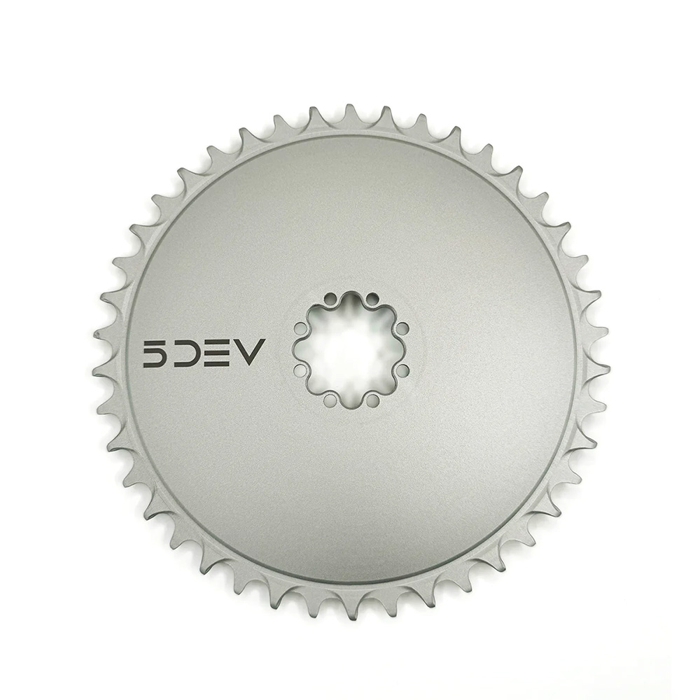 5Dev Aero Road Gravel Chainring Raw Silver 42T