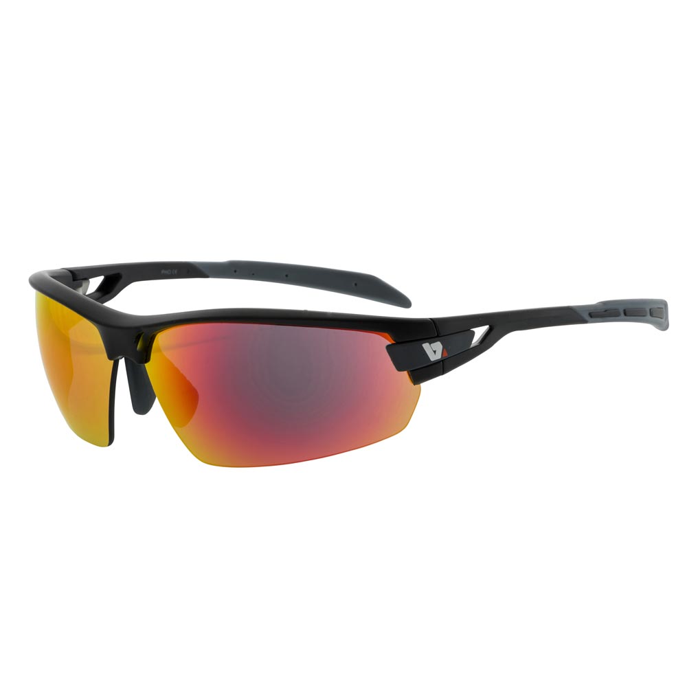 BZ Optics PHO Sunglasses Fire Mirror Lenses Matt Black Frame