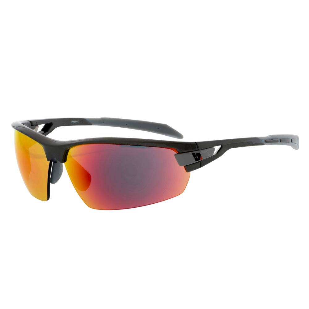 BZ Optics PHO Sunglasses Fire Mirror Lenses Graphite Frame