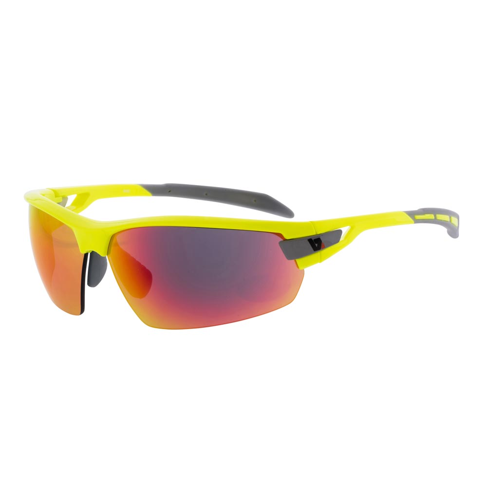 BZ Optics PHO Sunglasses Fire Mirror Lenses Yellow Frame