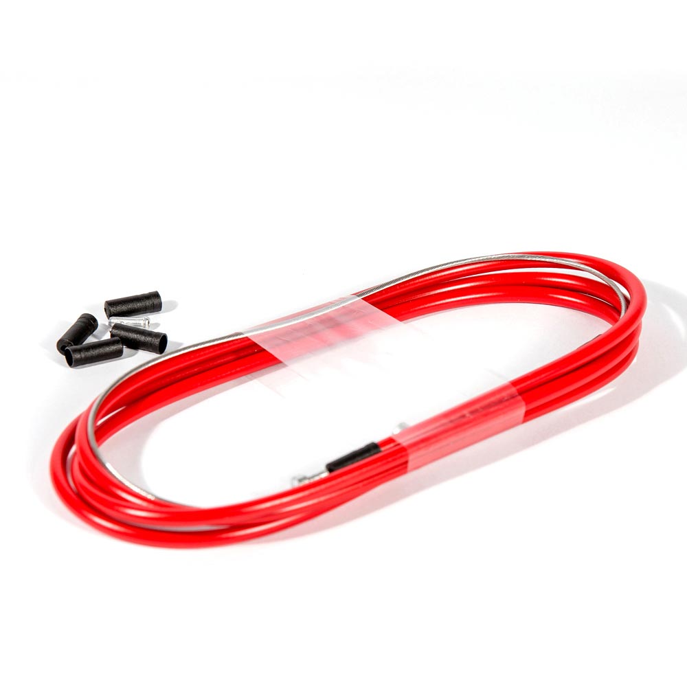 Rear Brake Cable 1800mm Powerglide Sport Barrel End Stainless Steel Red