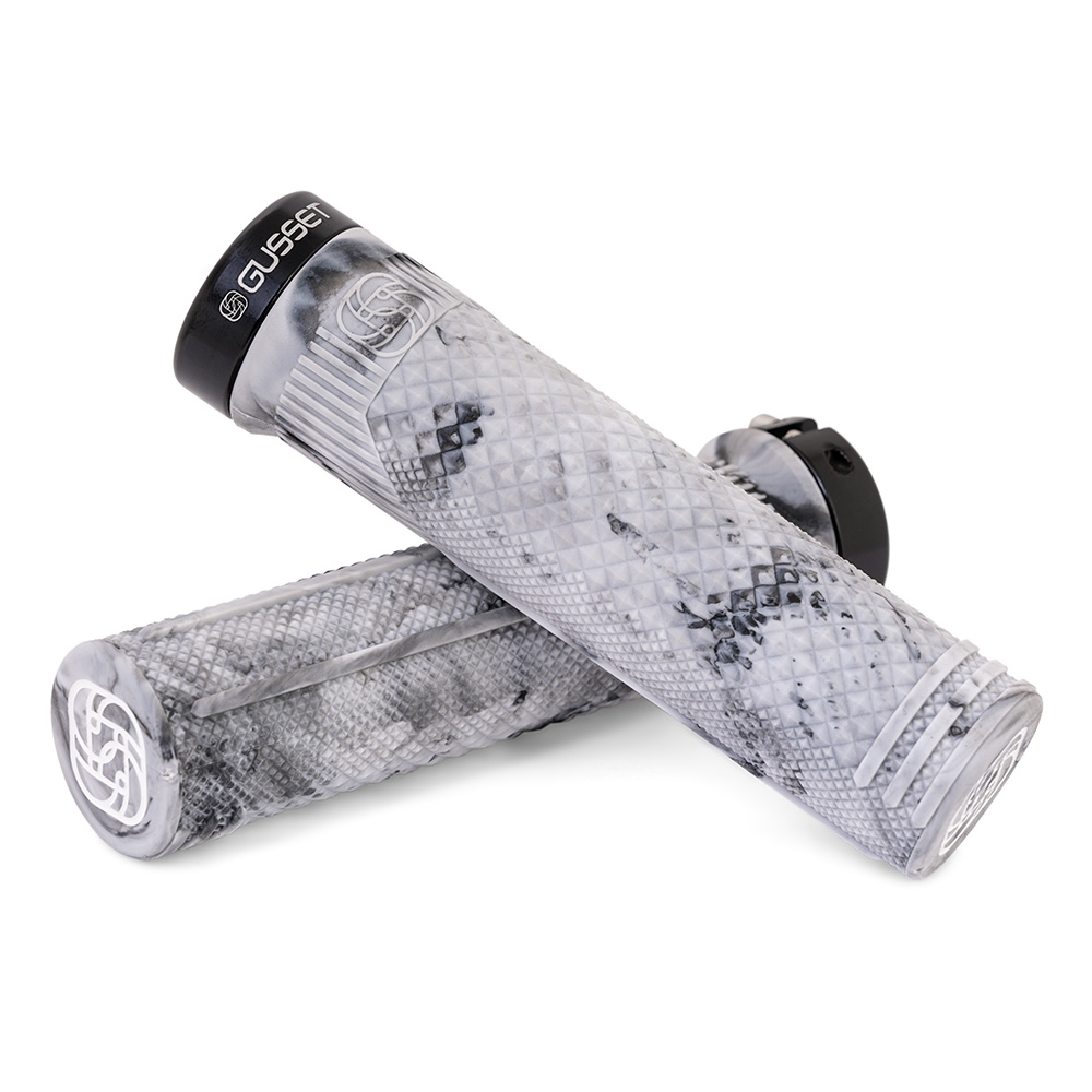 Gusset Grips Grey Marble 133mm Matt Jones S2 Lock on Grips
