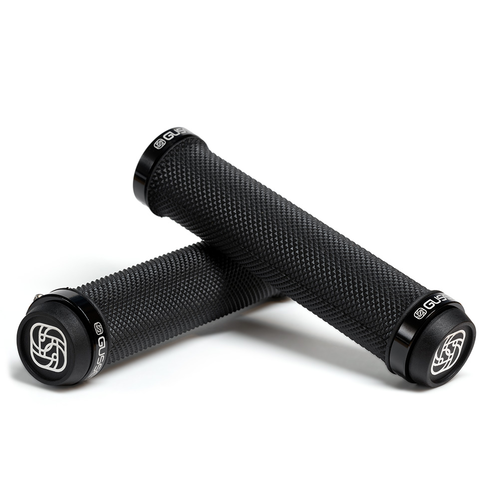 Bike Grips Gusset Double File Clamp-On Grips 135mm Black