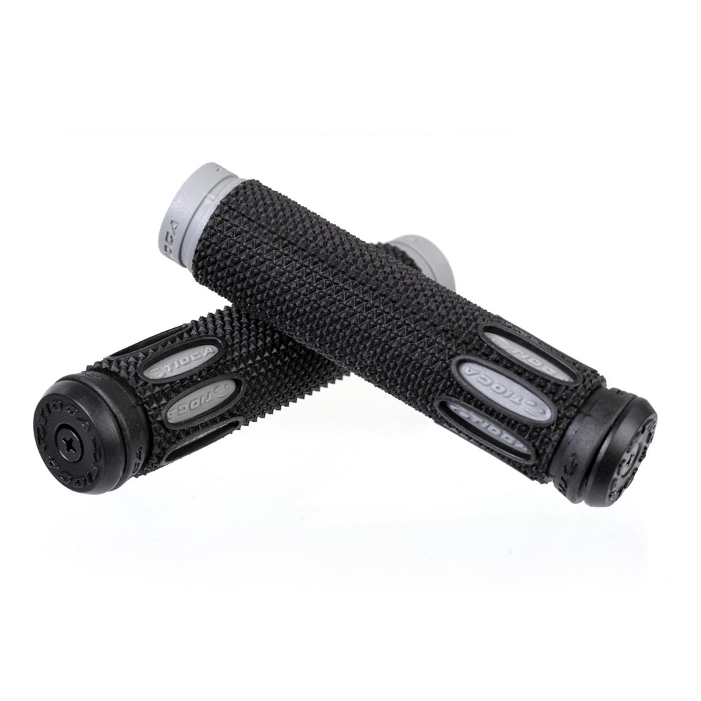 Tioga Black/Grey 120mm Gritty Grips