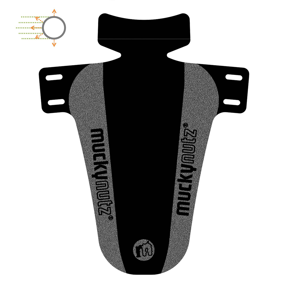 Mucky Nutz Mini Face Fender v2 Reflective/Black Front Mini