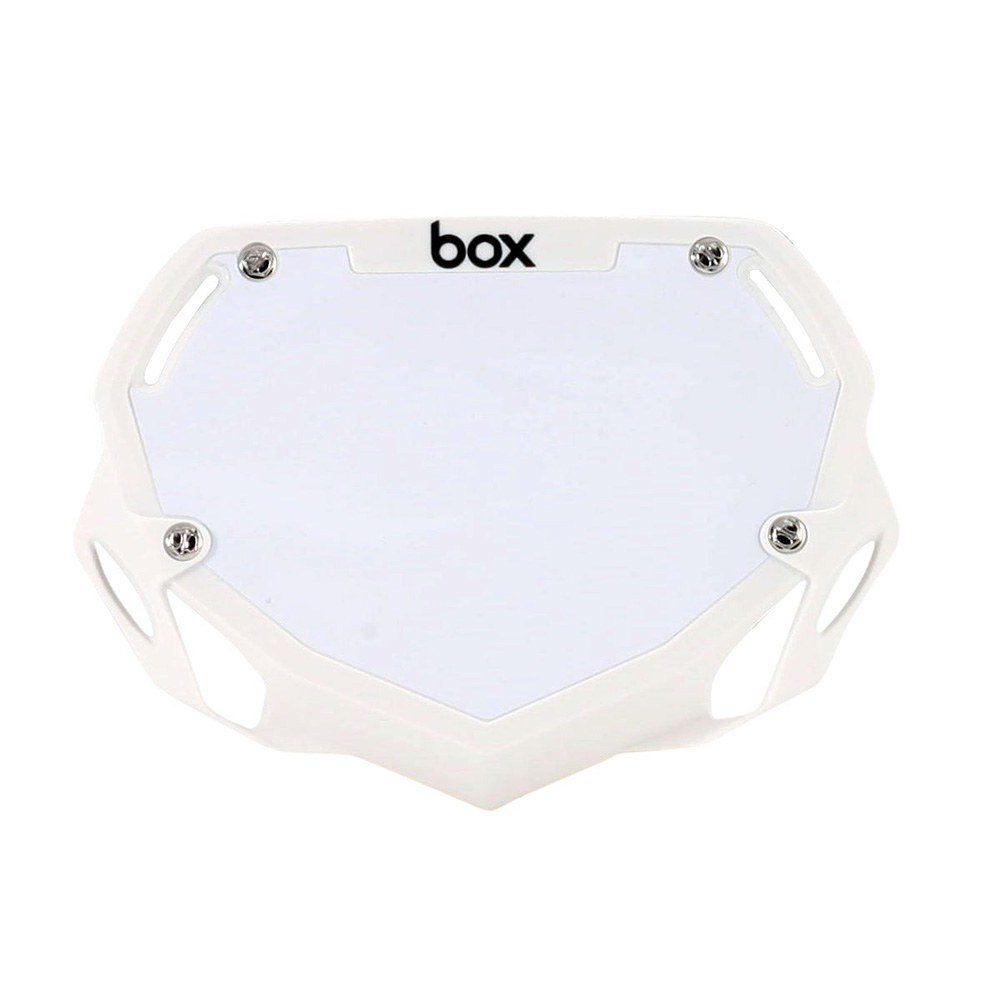 BOX BMX Box Two Number Plate Small White