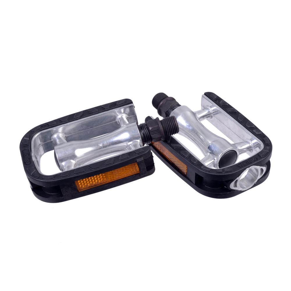 Passport City Tour Bike Alloy Pedals 9/16" Silver/Black