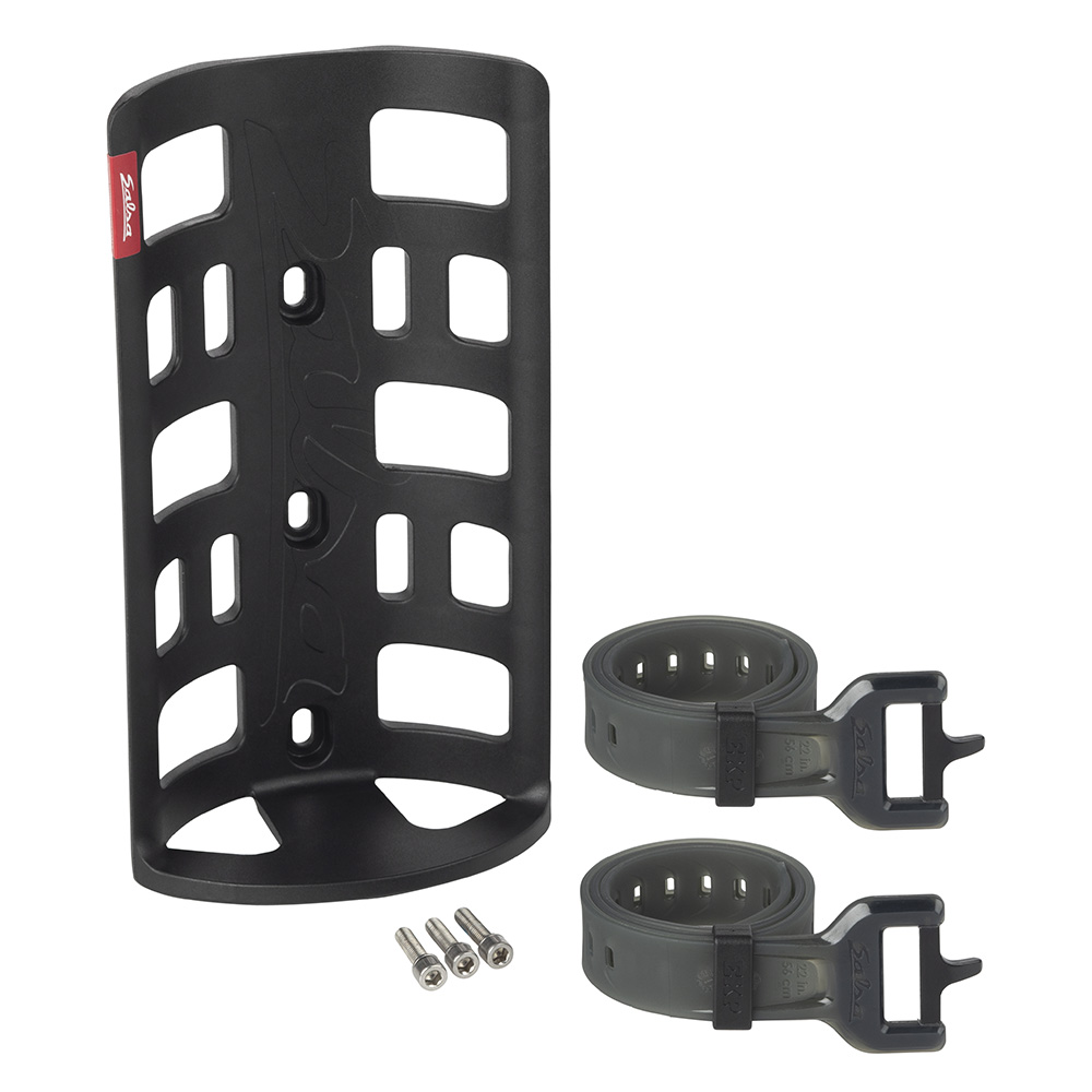 Salsa Anything Cage HD with EXP Rubber Straps Front Black