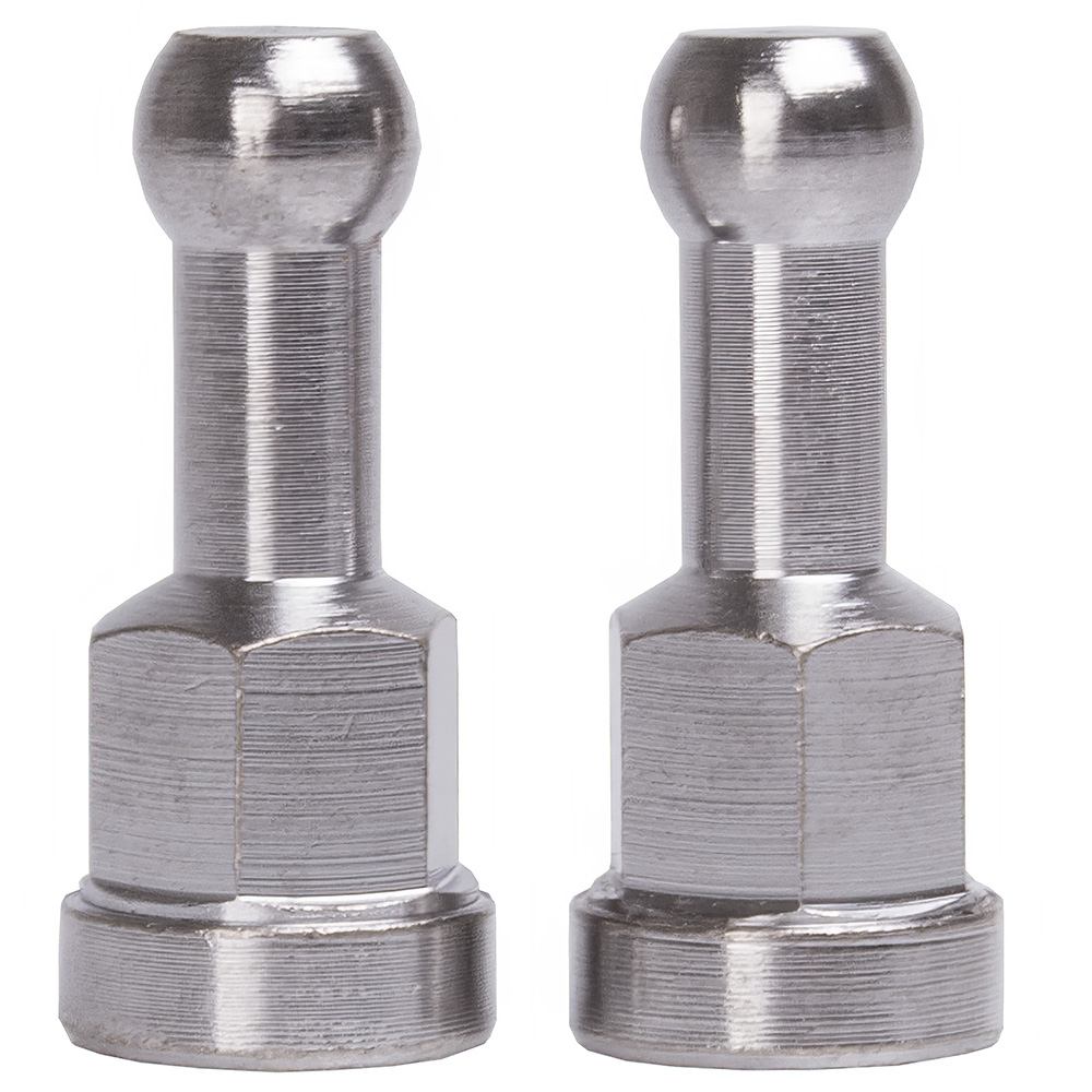 M-Wave Silver 3/8" x 26Tpi Single Wheel Trailer Nutted Hitch Knuckles