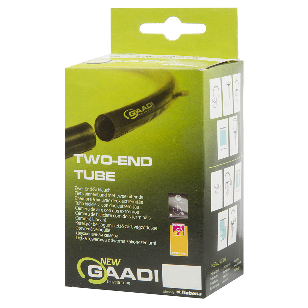 Gaadi Black 27.5x2.0-2.25 Two-End Inner Tube Presta Valve