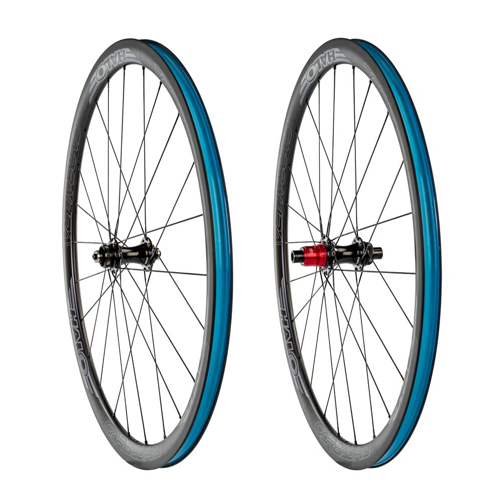 Halo 700c Carbaura RCD 35mm Carbon 16/8H Front/Rear 11 Speed SRAM XD-R Road Wheelset Black