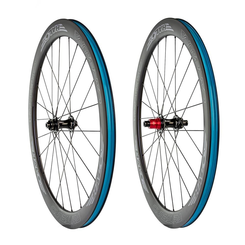 Halo 700c Carbaura RCD 50mm Carbon 16/8H Front/Rear 11 Speed SRAM XD-R Road Wheelset Black