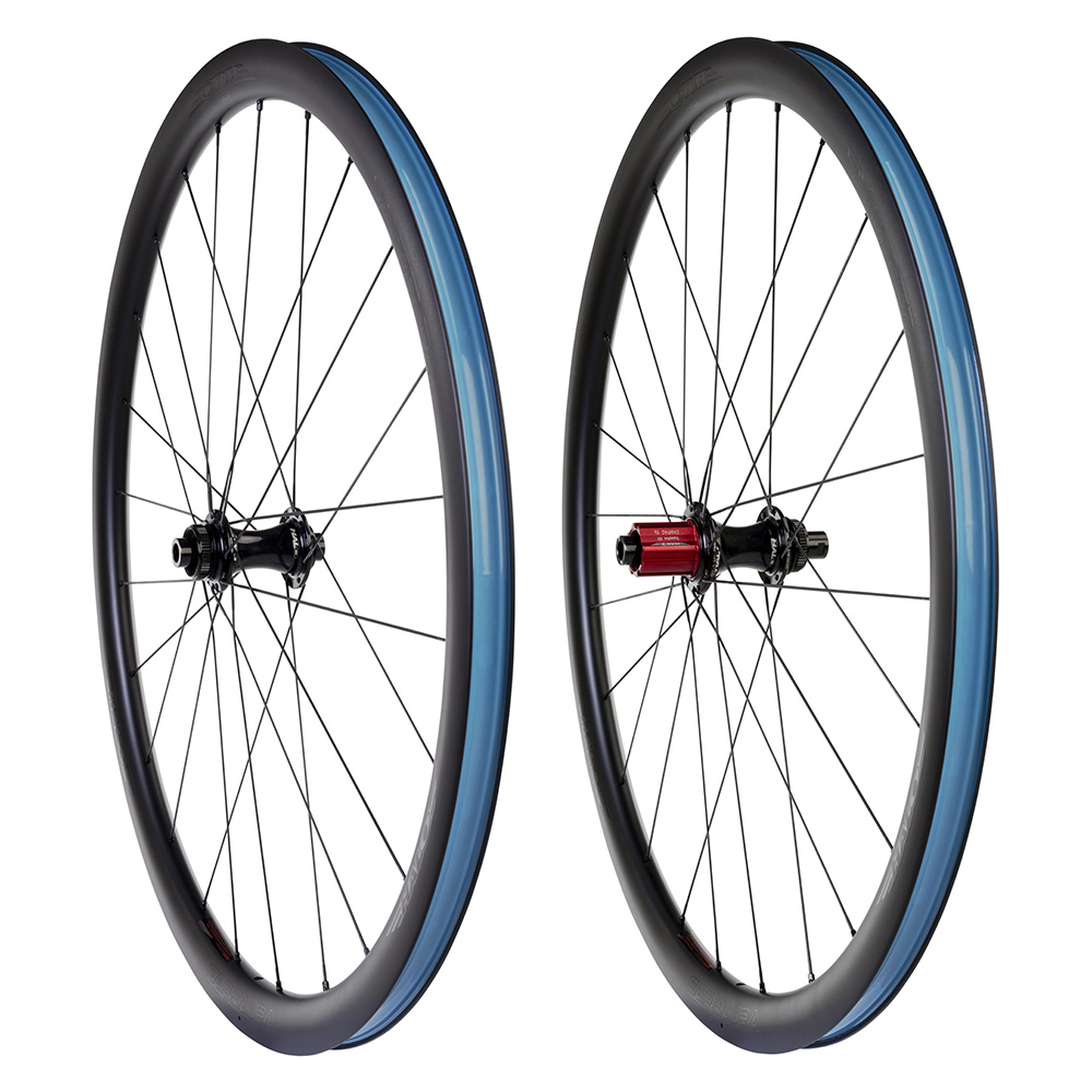 Halo 700c Carbaura RCD 35mm Carbon 16/8H Front/Rear Campag Road Wheelset Black