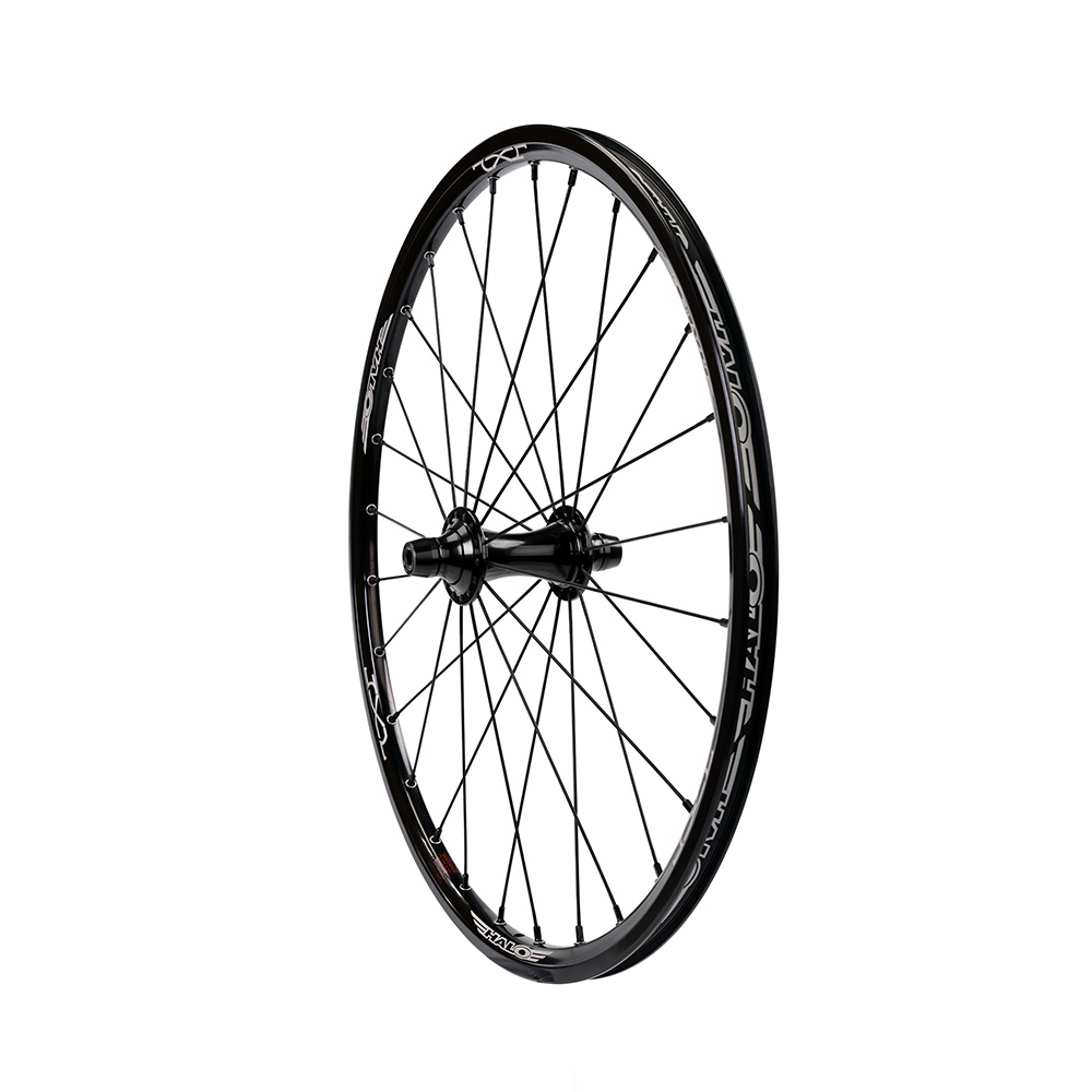 Halo Black 20x11/8" JX2 Junior BMX Race 20 x 1 1/8" Front Wheel