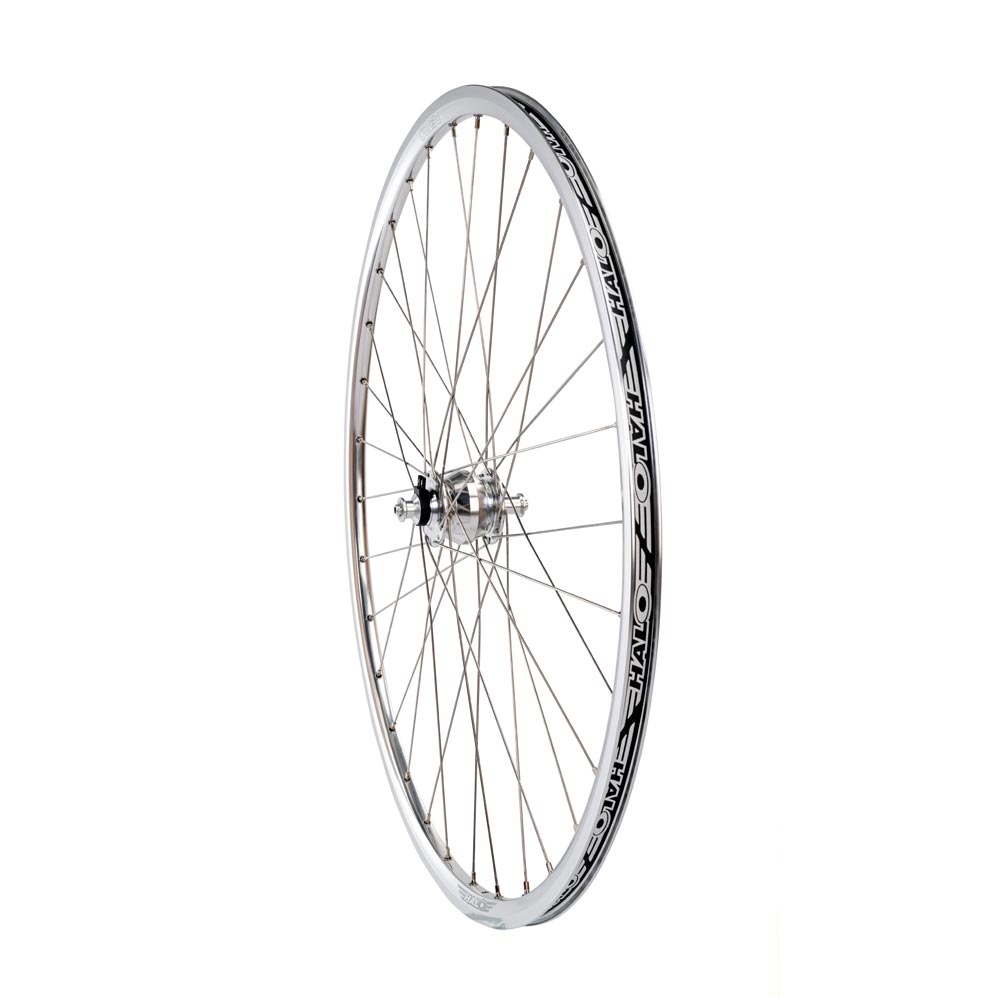 Halo Retro Road Front Dyno 700c Wheel Polished Silver