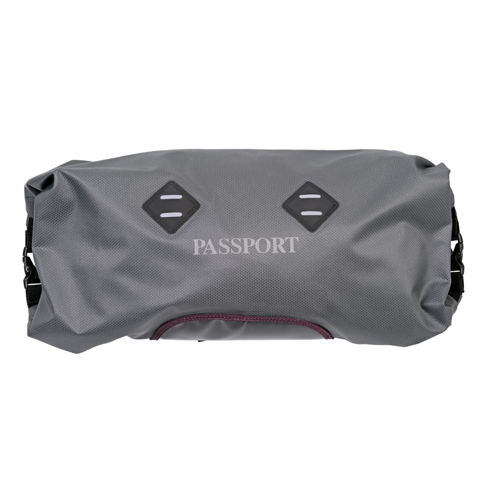 Passport Handlebar Pack Bag Bikepacking Large 11 Litre Grey