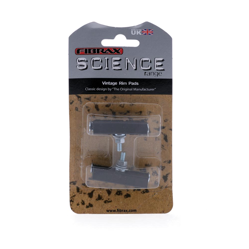 Fibrax Black ASH70 Raleigh Roadster Pads