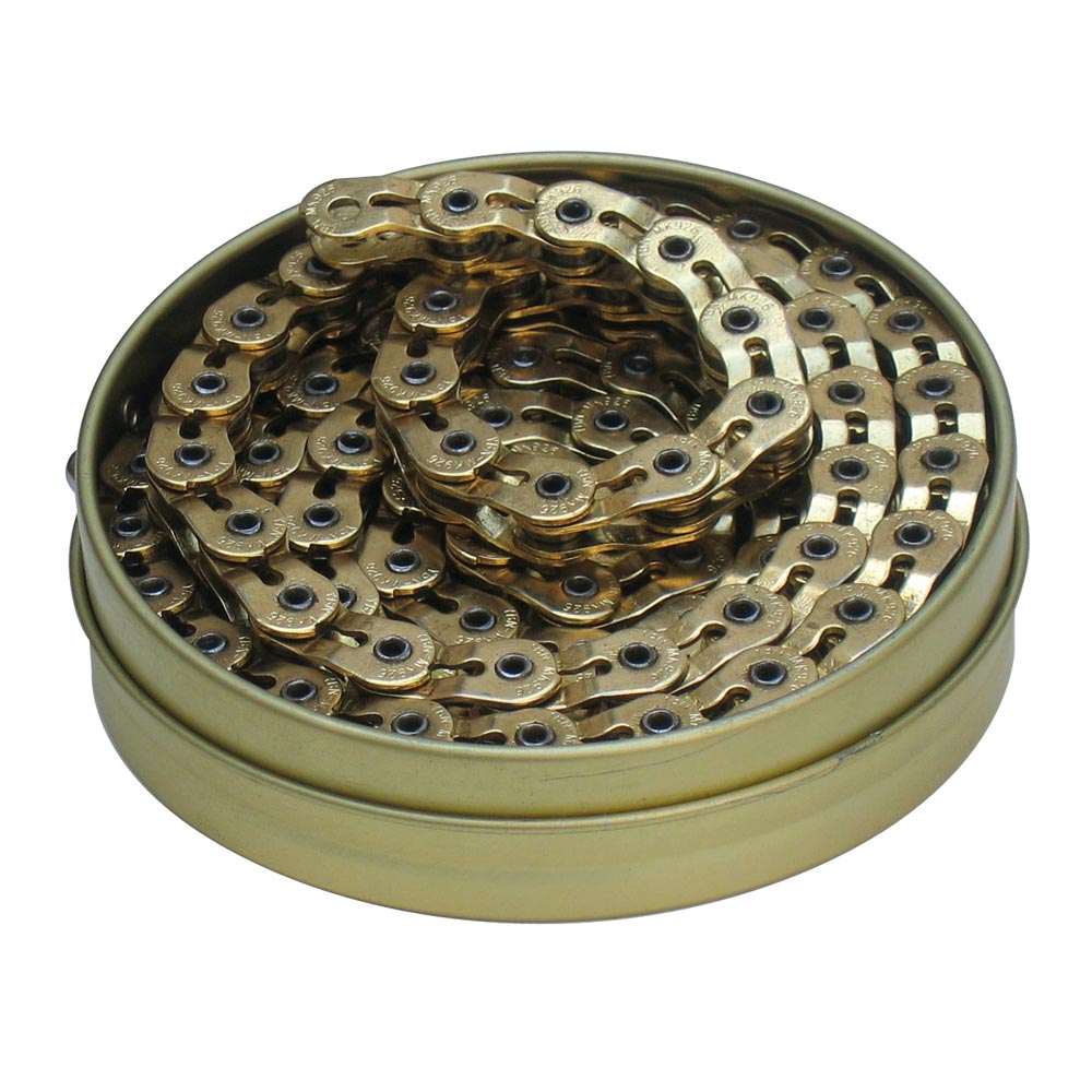 Gusset Bling Slink Half Link Chain Gold 102 Links 1/2 x 1/8" or 1/2 x 3/32"