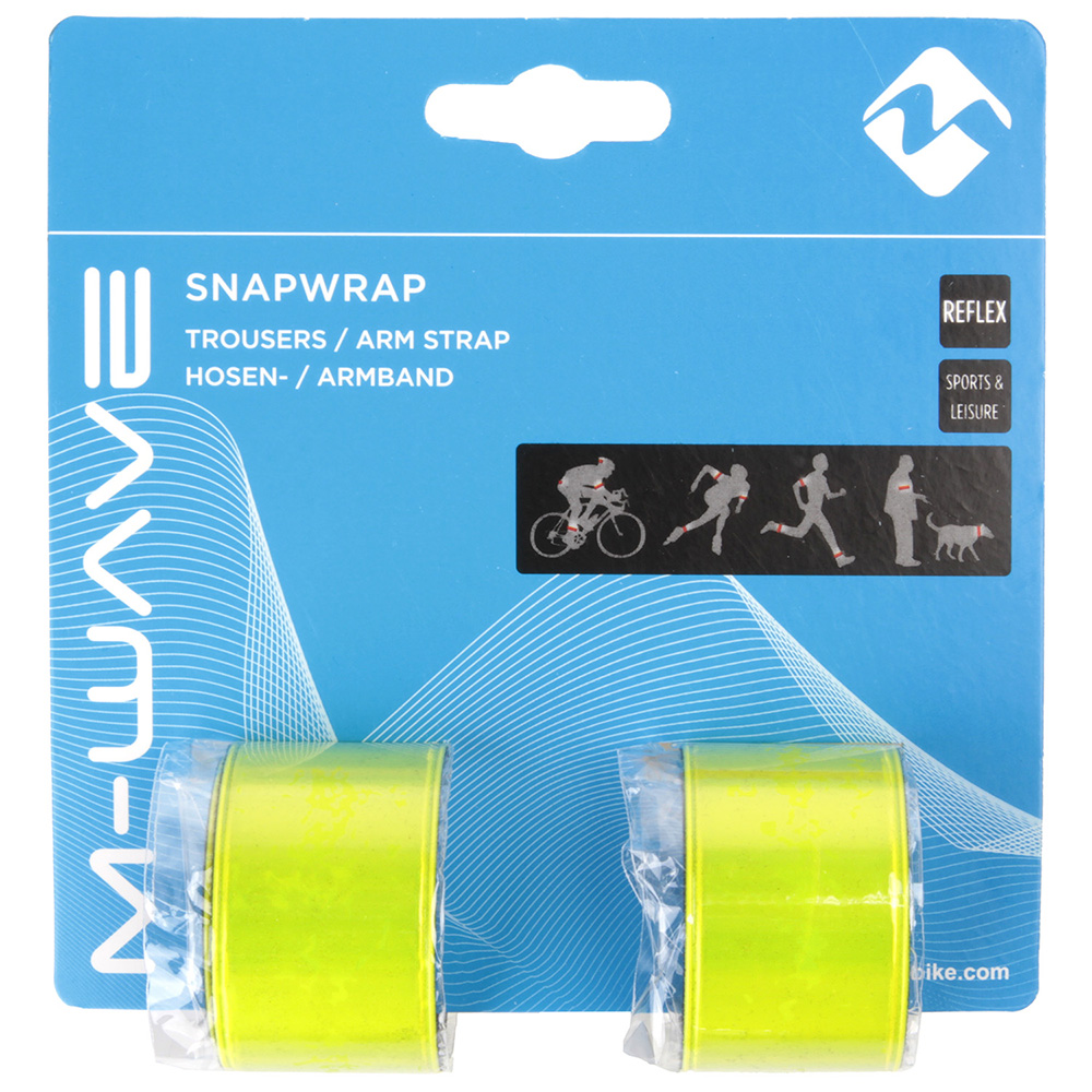M-Wave Snapwrap Reflective Arm or Leg Bands Yellow 
