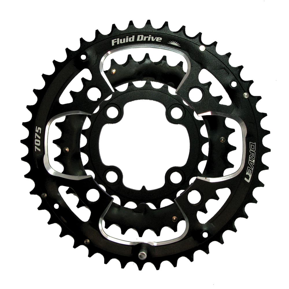 SunRace CRMX Fluid Drive Chainring Black 104 BCD
