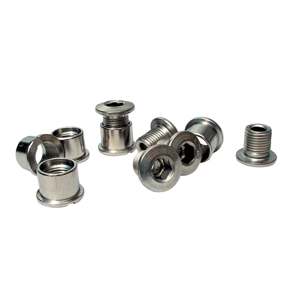 ID Stainless Double Chainring Bolts M8*0.75 8.5mm Hex fitting 5 Pack