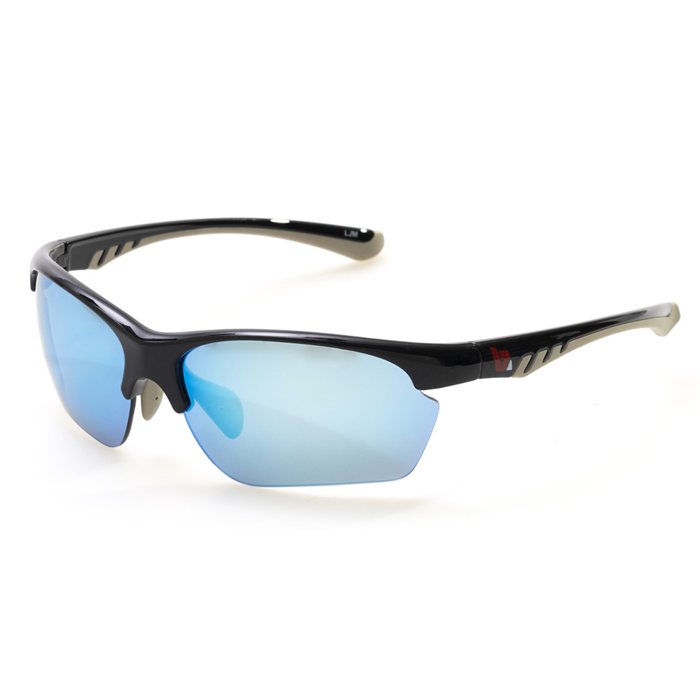 BZ Optics Black/Grey One Size LJM Blue Mirrored Glasses
