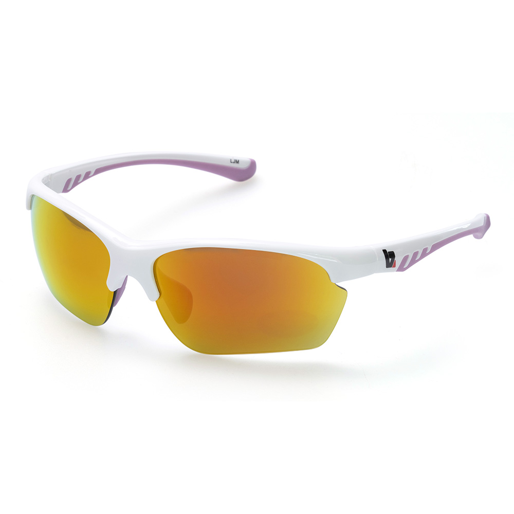 BZ Optics White/Pink One Size LJM Orange Mirrored Glasses