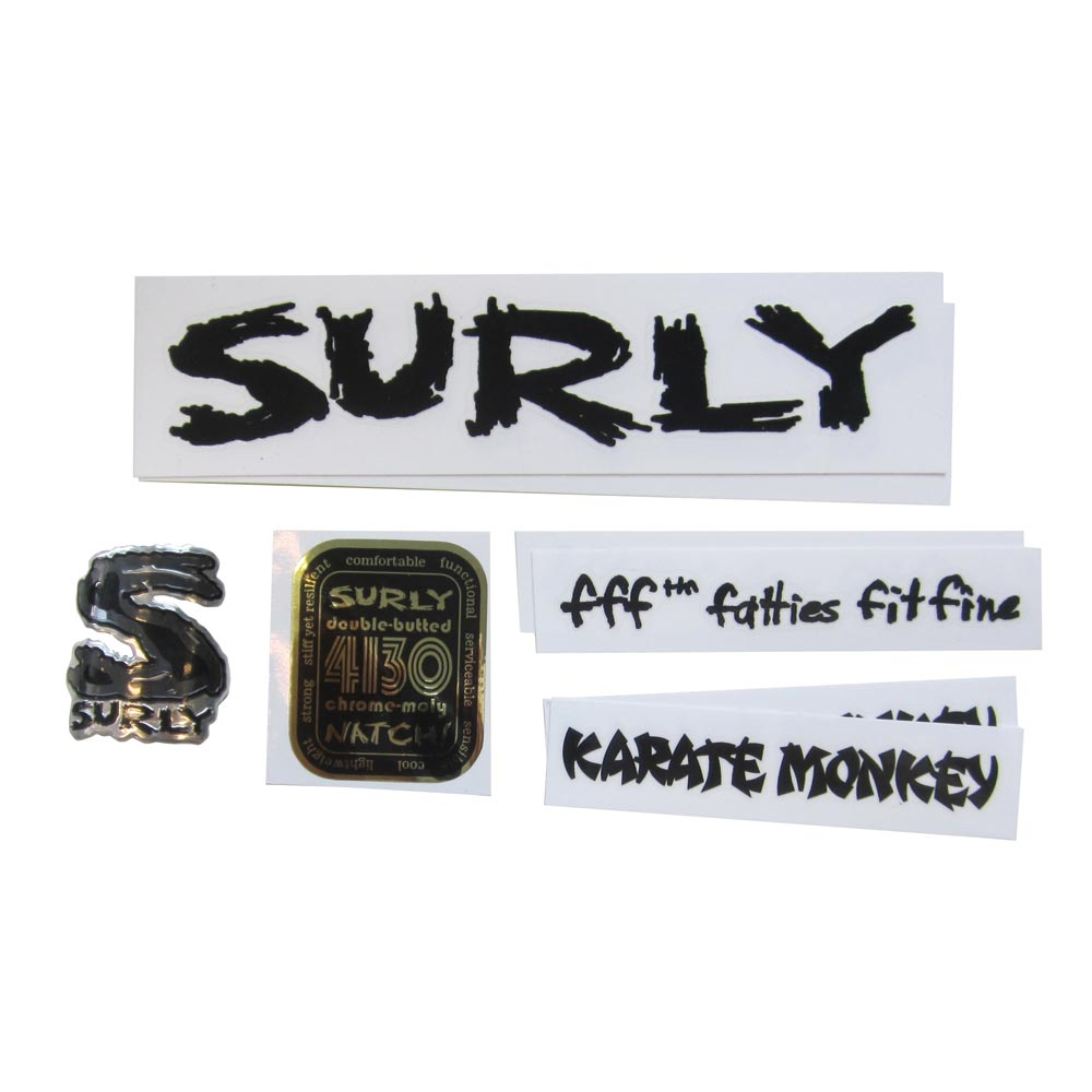 Surly Karate Monkey Frame Decal Kit inc. Headtube Badge