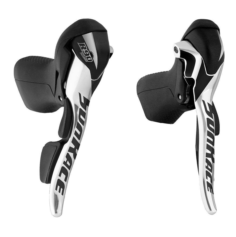 SunRace R90 STR90 9 Speed Index Brake Levers Black/Silver