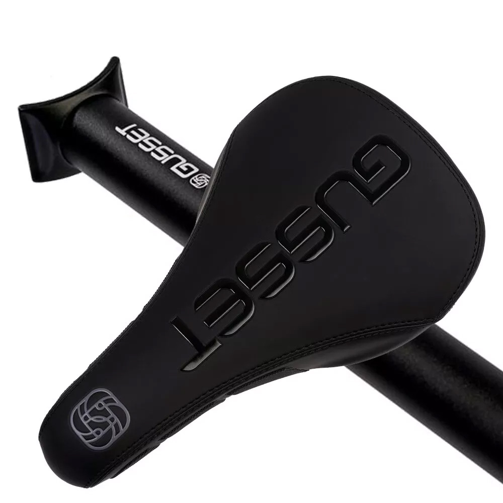 Gusset S2 Pivotal DJ Seat & Seatpost Bundle – BMX Dirt Jump Saddle Combo Black