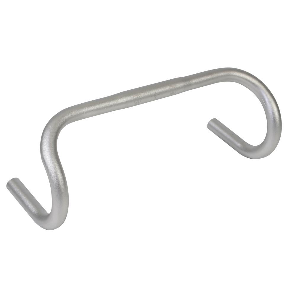 Genetic Heritage Alloy Classic Curved Road Drop Handlebars 26mm Clamp Silver