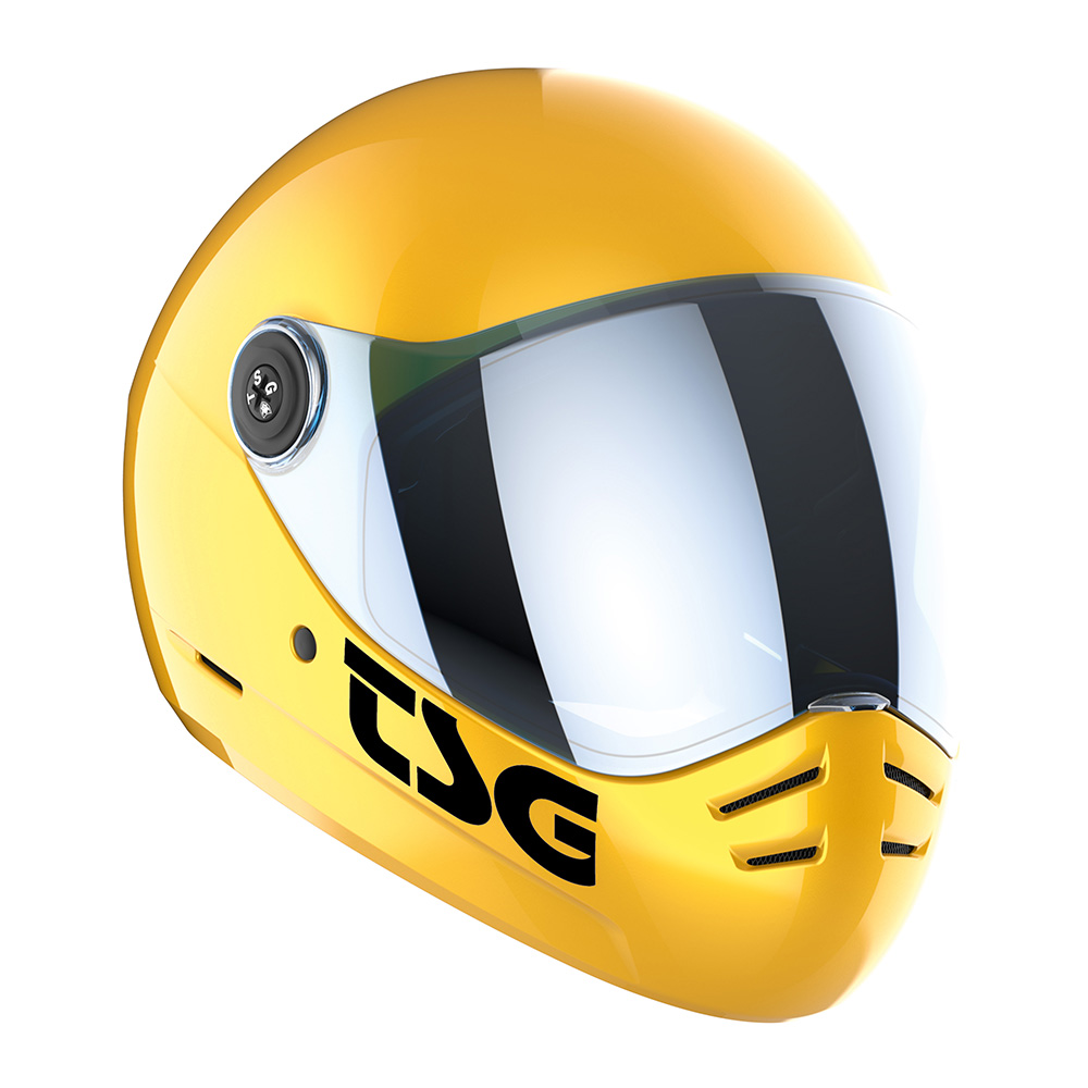 TSG Pass 2.0 Downhill Skateboard Helmet Gloss Goldrush