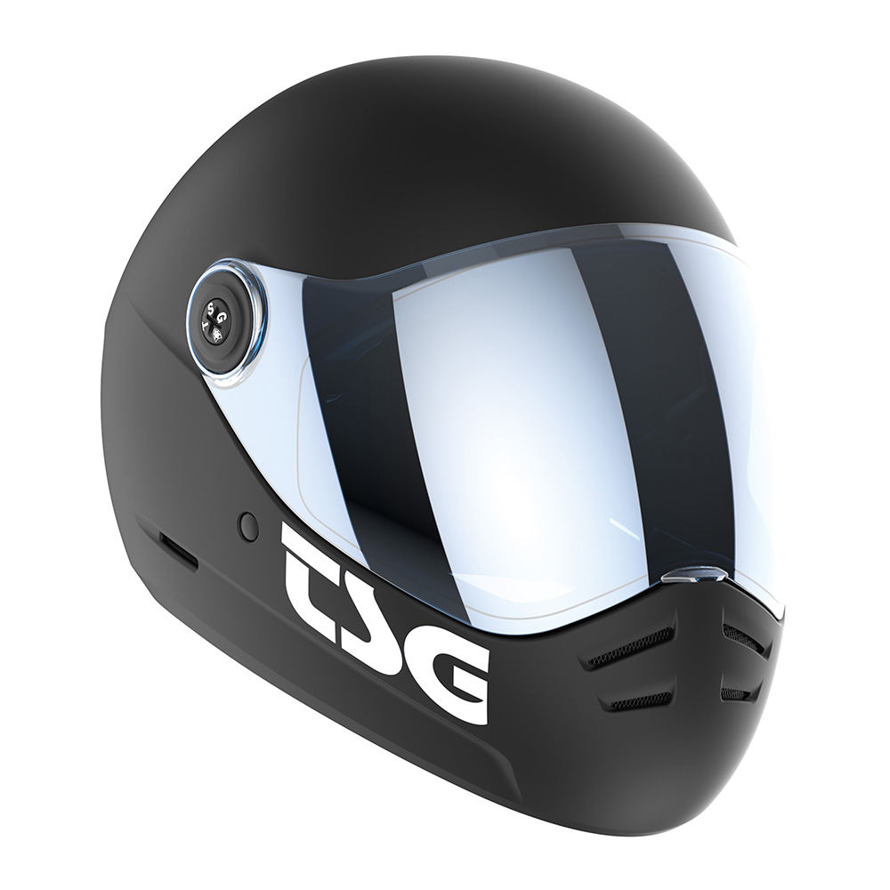 TSG Pass 2.0 Downhill Skateboard Helmet Satin Black