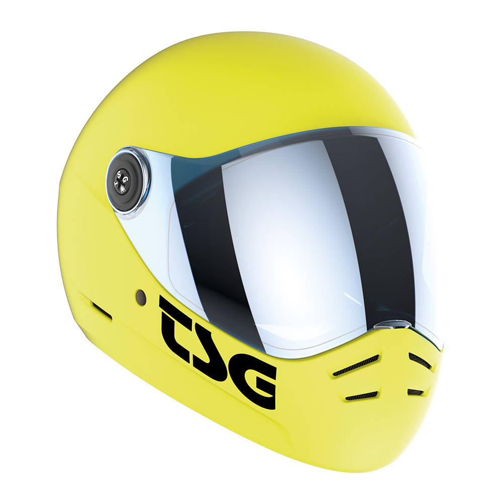 TSG Pass 2.0 Downhill Skateboard Helmet Satin Acid Yellow