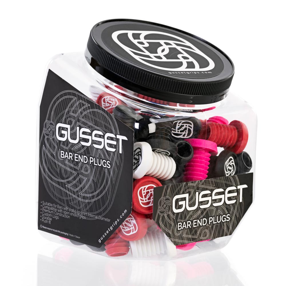 Gusset BMX Grip Push-In Handlebar Plugs