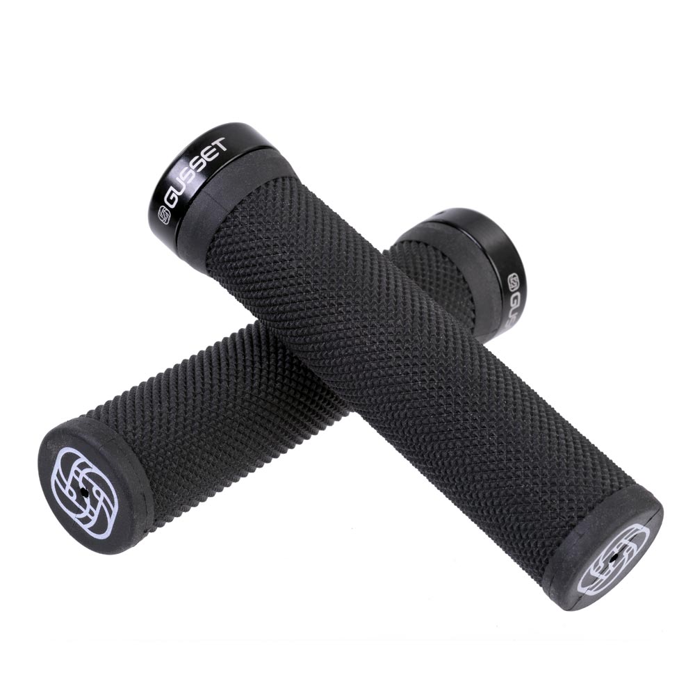 Gusset Extra Soft Lock-On Handlebar Grips 133mm | BMX MTB Bike | Black