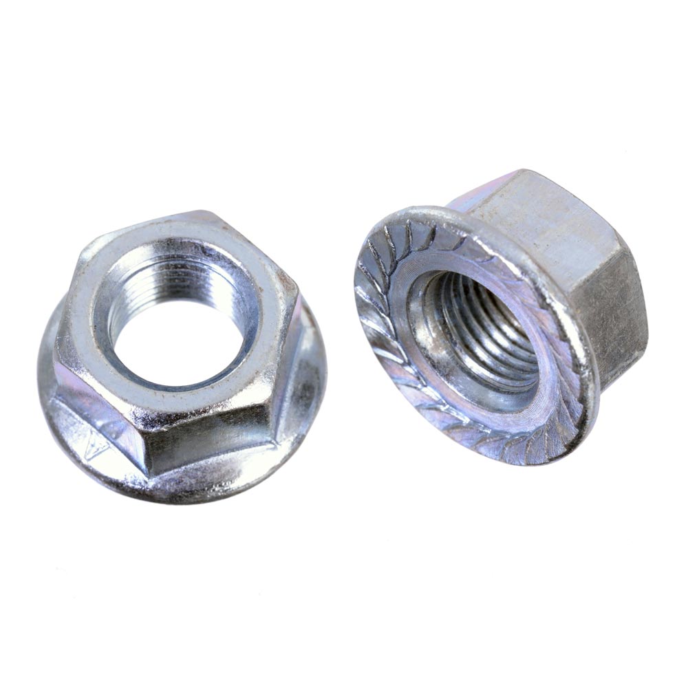 ID 3/8" X 26 Axle Nuts Flanged X 2