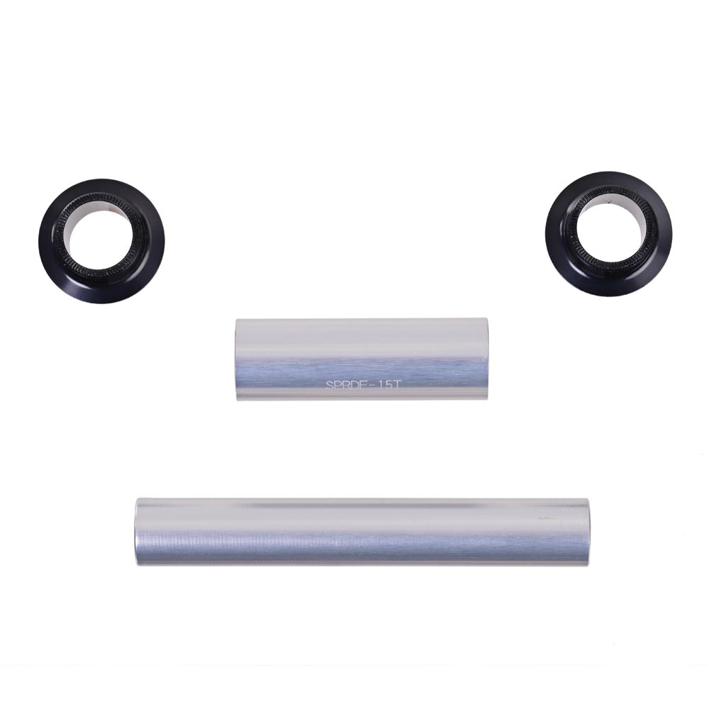 Halo Road Disc Front Through Axle Conversion Kit 15mm Adaptors Black