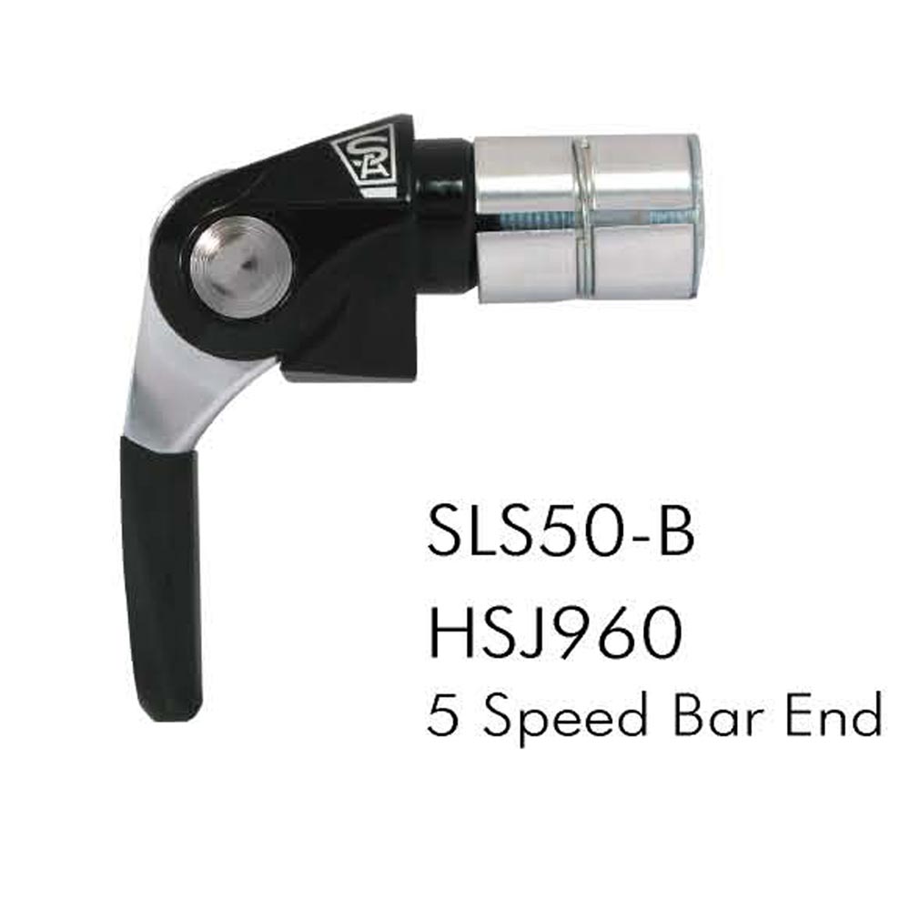 Sturmey Archer SLS50-B HSJ960 5 Speed Indexed Handlebar End Shifter Black/Silver