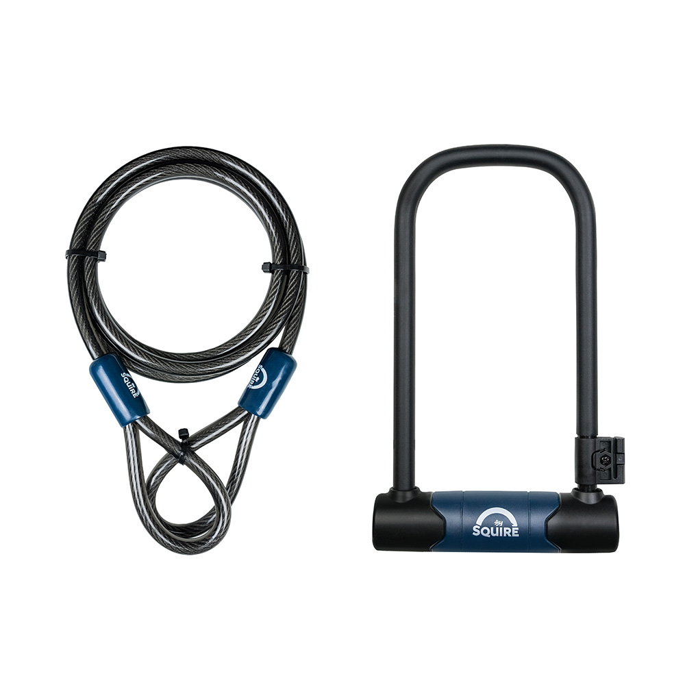 Squire Black 230mm Matterhorn 230/10C D-Lock and Cable Kit