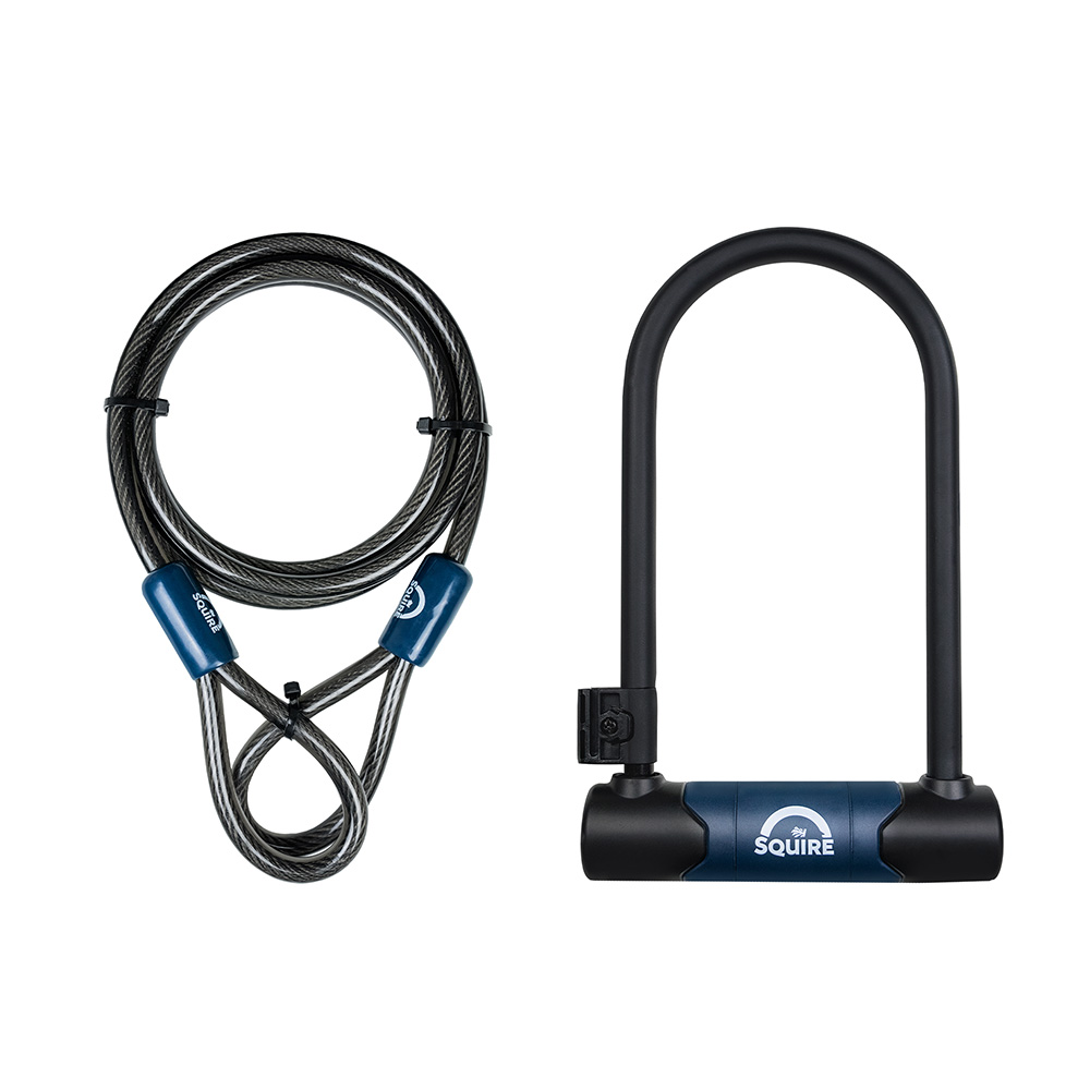Squire Black 230mm Nevis 230/10C D-Lock and Cable Kit