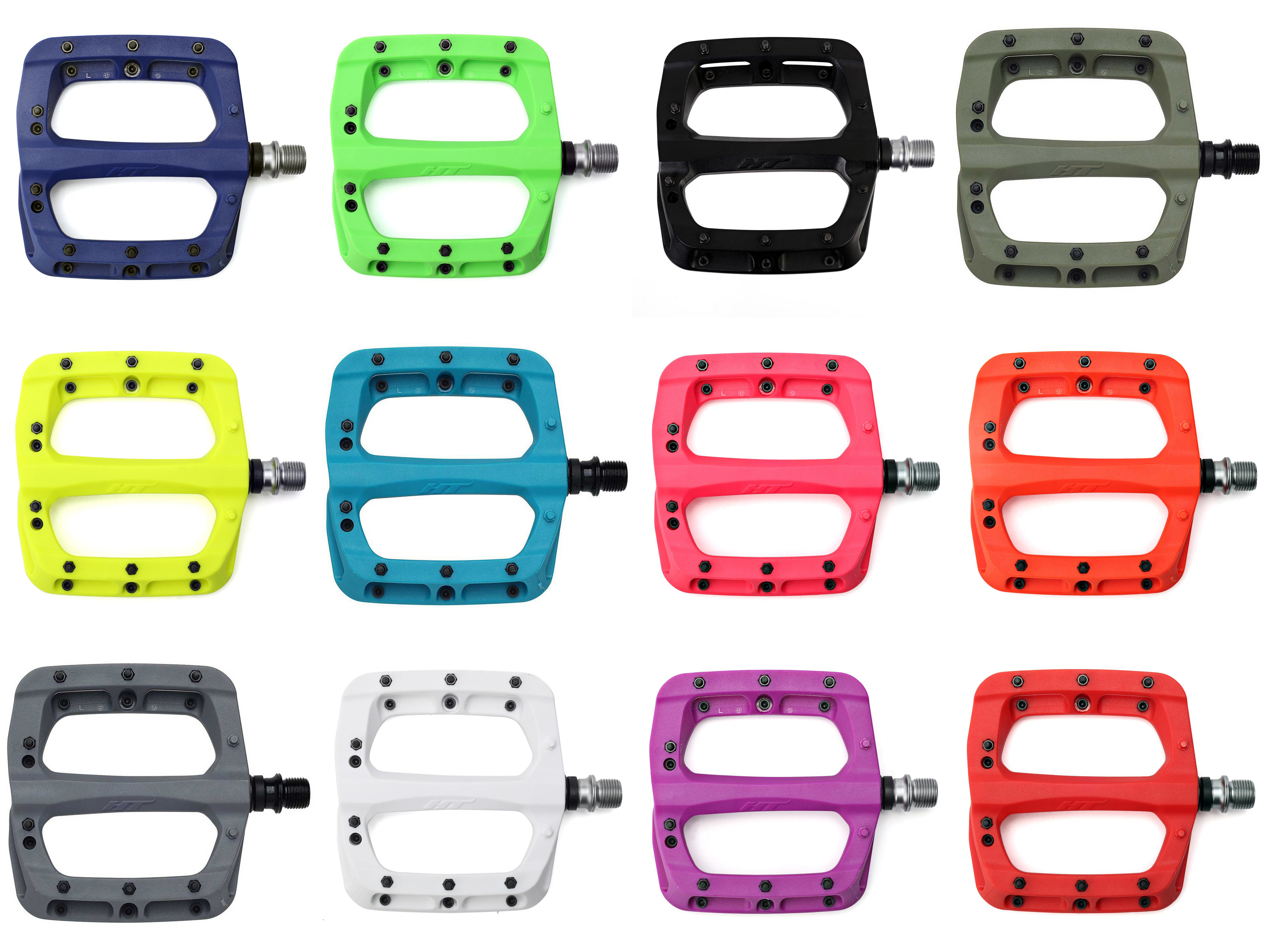 HT Components PA-03A Nylon BMX MTB Platform Pedals 9/16" Pair